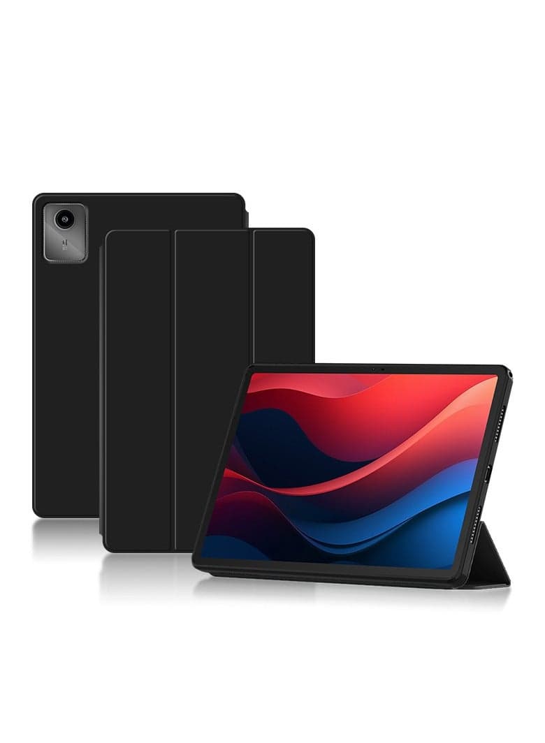 Suitable for Lenovo Xiaoxin pad 2024 magnetic double-sided clip 11 inch leather case, light hard back smart case, with automatic sleep/wake function