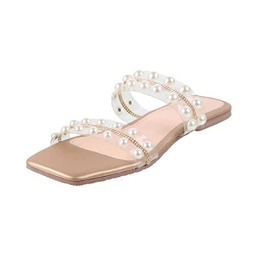 Metro Women Flat Fashion Slip-on Rose Gold UK/5 EU/38 (41-67)