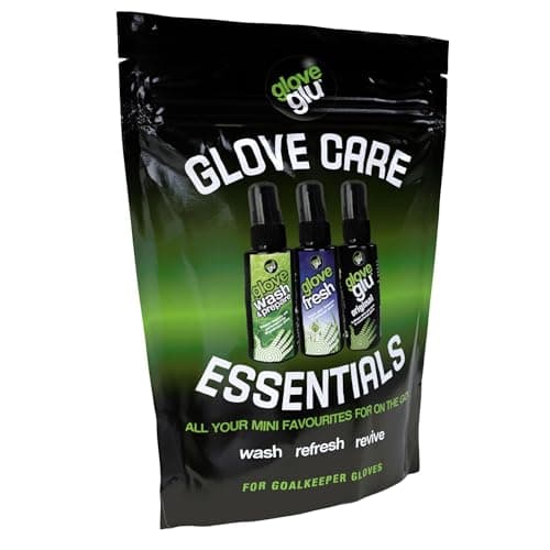 gloveglu Glove Care Essentials Wash Fresh Grip Spray for Goalkeeper Gloves Soccer Football Gloves Youth Adult Goalie Grip Boost Glove Glue 3 x 50ml