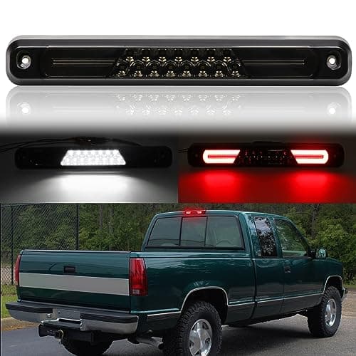 AUYICH LED Third Brake Light Compatible with Silverado Sierra OBS 19881998 C1500 C2500 C3500 K1500 K2500 K3500 3rd Brake Light C10 Rear Center High Mount Stop Light Roof Cargo Lamp Smoked Lens