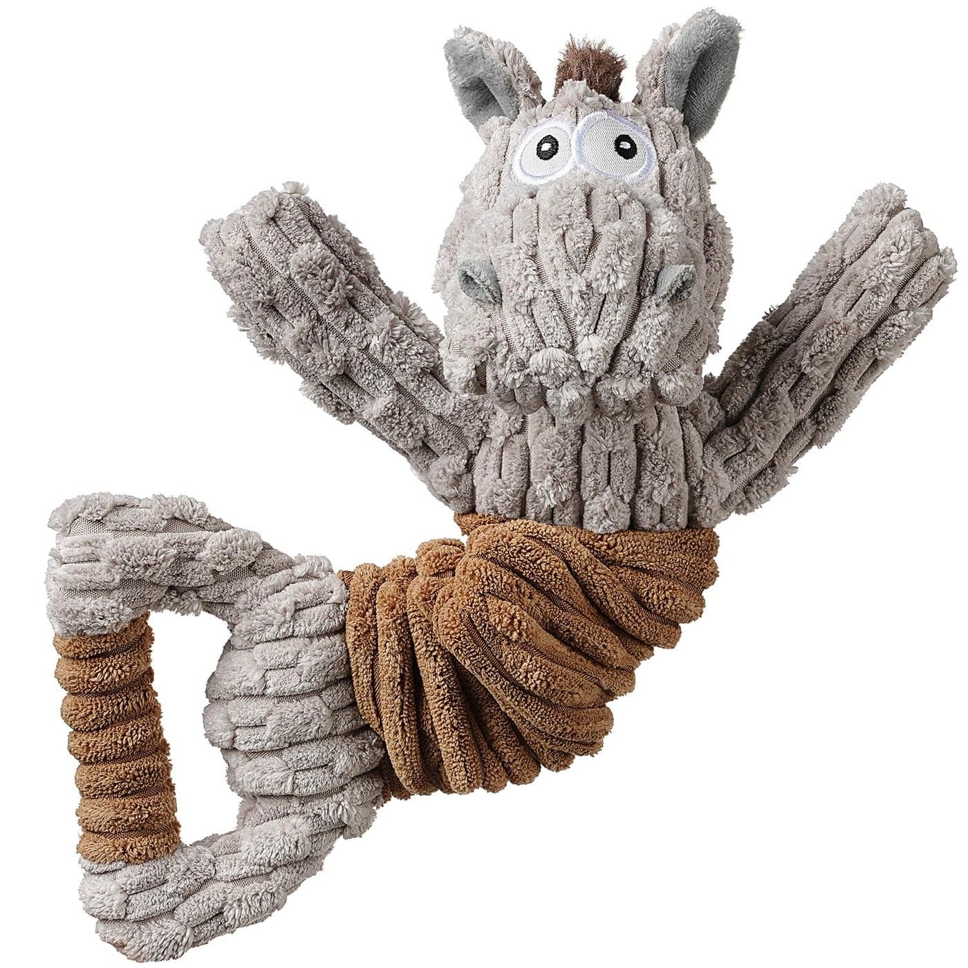Sedioso Squeaky Dog Toy, Durable Dog Toy Large Breed, Tug of War Dog Interactive Toy, Stuffed Plush Dog Toy with Crinkle Paper for Small, Middle, and Big Dogs(Tug of War Series, Donkey)