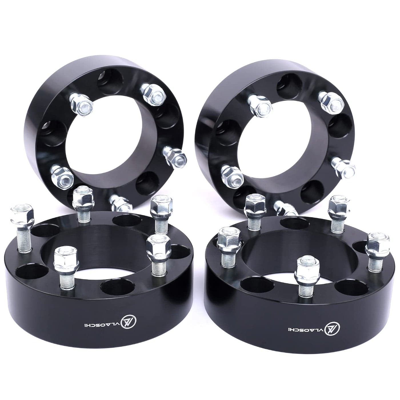 VLAOSCHI Black Forged 5x475 to 5x5 Wheel Adapters 2 Inch with 12x15 Studs Compatible with Chevy 5x12065 Car to 5x127 Rims for Camaro Corvette Blazer El Camino S10 Jimmy Sonoma Pack of 4