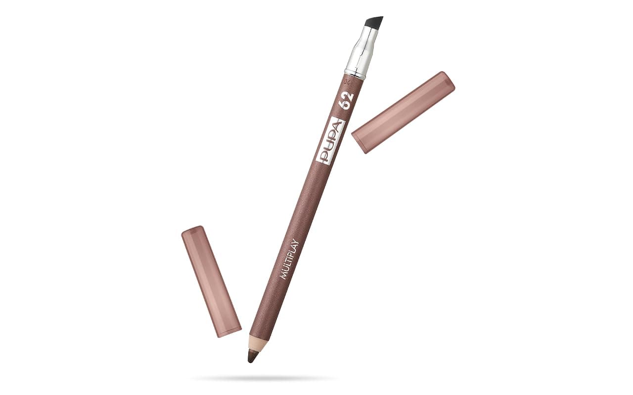 Pupa Milano Multiplay Eye Pencil - Creamy, Blendable Eyeliner With Smudge Tip - Create Long Wearing, Glamorous Intensity - Smooth, Lasting Color Liner For Waterline Or Lid - 62 Golden Brown - 0.04 Oz