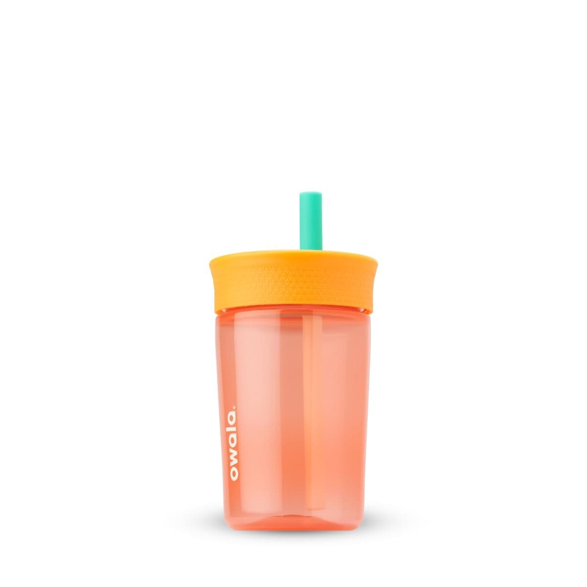 Owala Kids BPAFree Plastic Tumbler with Spill Resistant Flexible Straw Easy to Clean Kids Water Bottle Great for Travel Dishwasher Safe 15 Oz Orange and Peach Watermelon