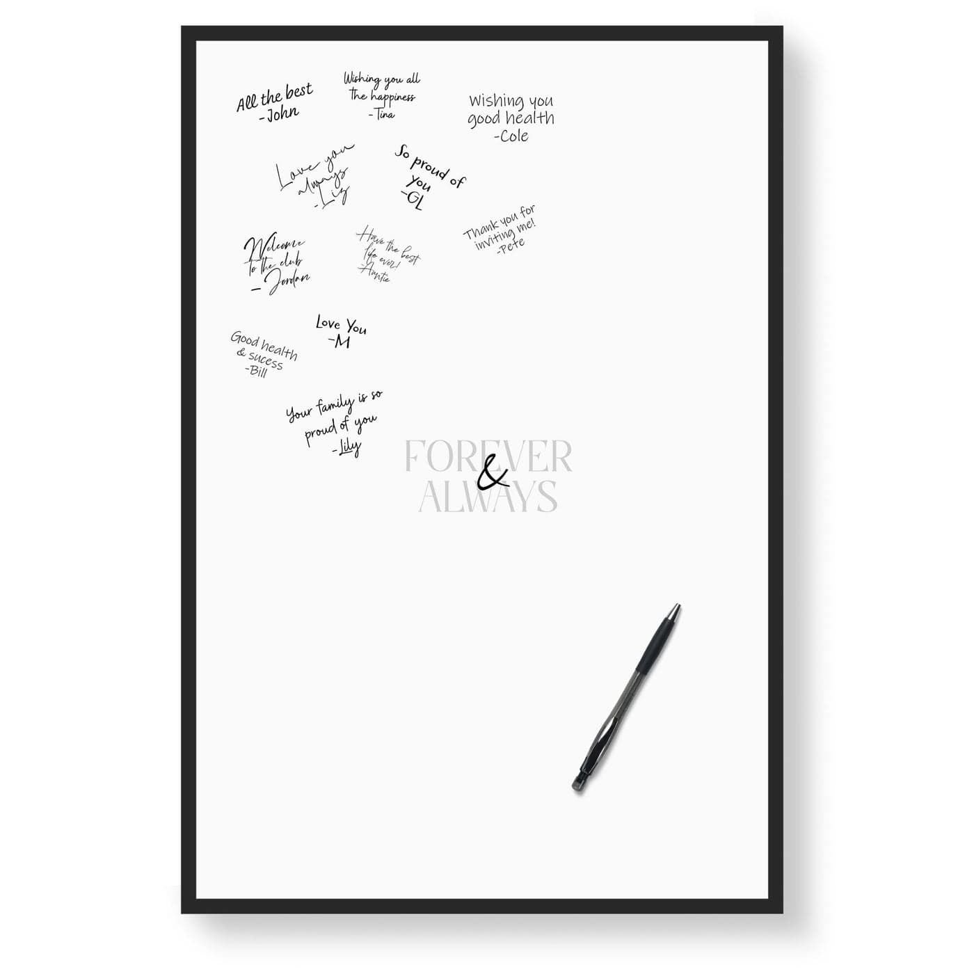 Karto Wedding Signature Board Wedding Guest Book Alternative Decor Signing Board for Guests Poster Size 11x17 Unframed Simple Forever