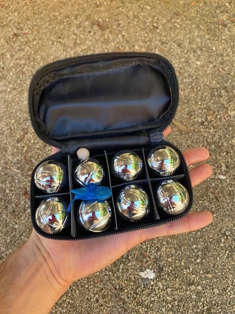 BuyBocceBalls Listing - 8 Ball 35mm Metal Mini Bocce/Petanque Set with Blue Bag - Single