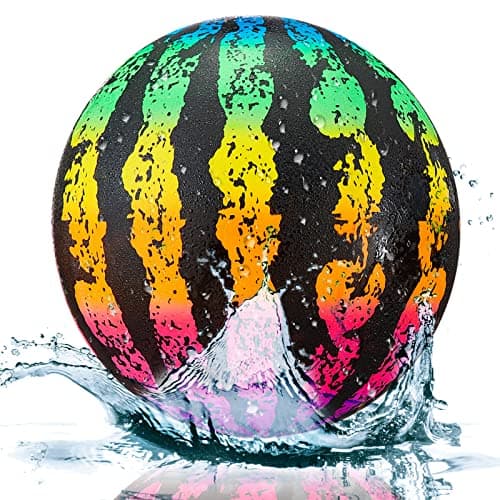 Swimming Pool Gaming Ball 9 Inch Underwater Pool Toy Ball with Hose Adapter, for Under Water Passing, Dribbling, Diving, Pool Game for Teen Adult(Gradient Style)