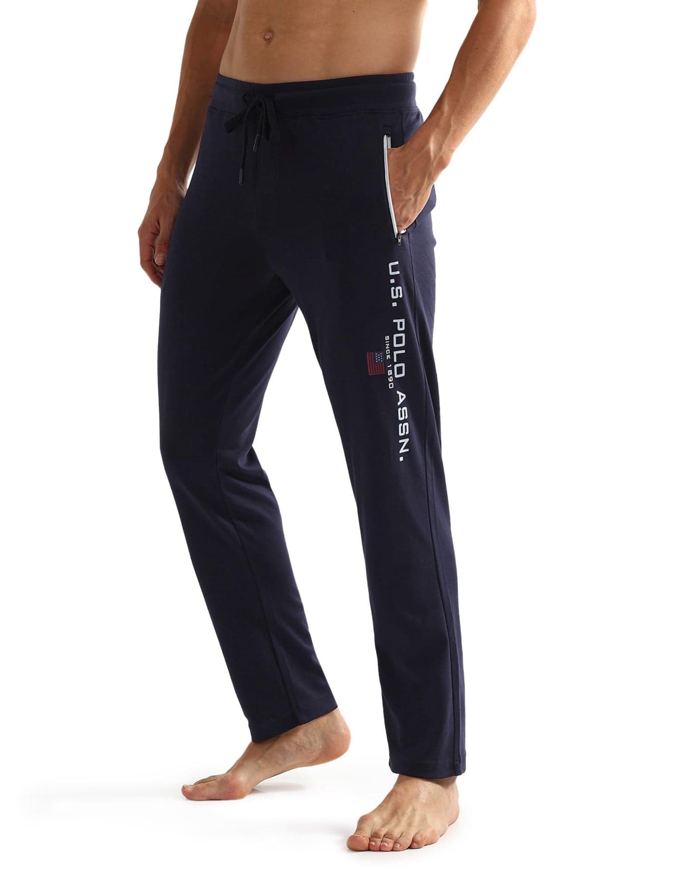 U.S. POLO ASSN. Mens Solid OR002 Lounge Joggers - Pack Of 1 (Naval Academy L)