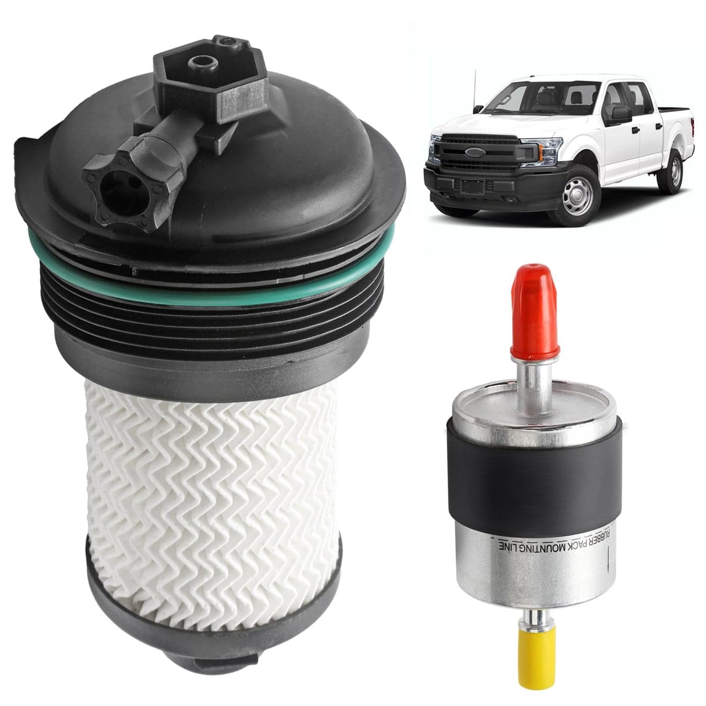 Dtomi Fuel Filter Powerstroke Diesel Engine Compatible With Ford Vehicle F150 2018 2019 2020 2021 30L EcoDiesel Replace FD4627 FD4627 JL3Z9N184A