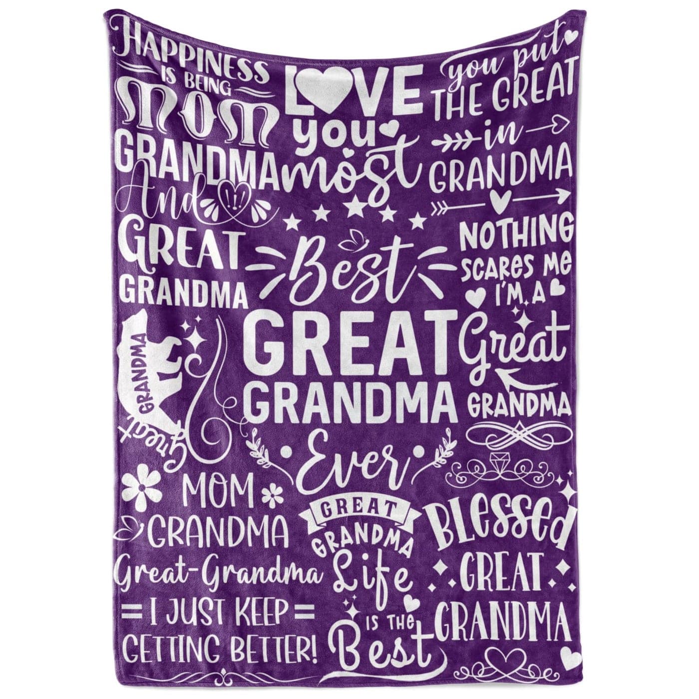 InnoBeta Great Grandma Gifts Super Soft Flannel Throw Blankets Gifts for GreatGrandma Great Grandmother Present Purple 50 x 65