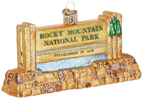 Old World Christmas Ornaments: State Parks Glass Blown Ornaments for Christmas Tree, Rocky Mountain