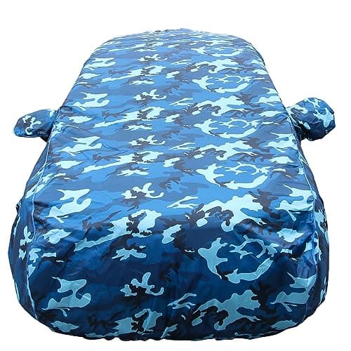 Autofact 100% Waterproof Car Body Cover Compatible with Maruti Alto 800 (2012 to 2022), with Mirror Pockets, 4 x 4 American Matty, Long Lasting Strong Durable Material, Camouflage Airforce Look