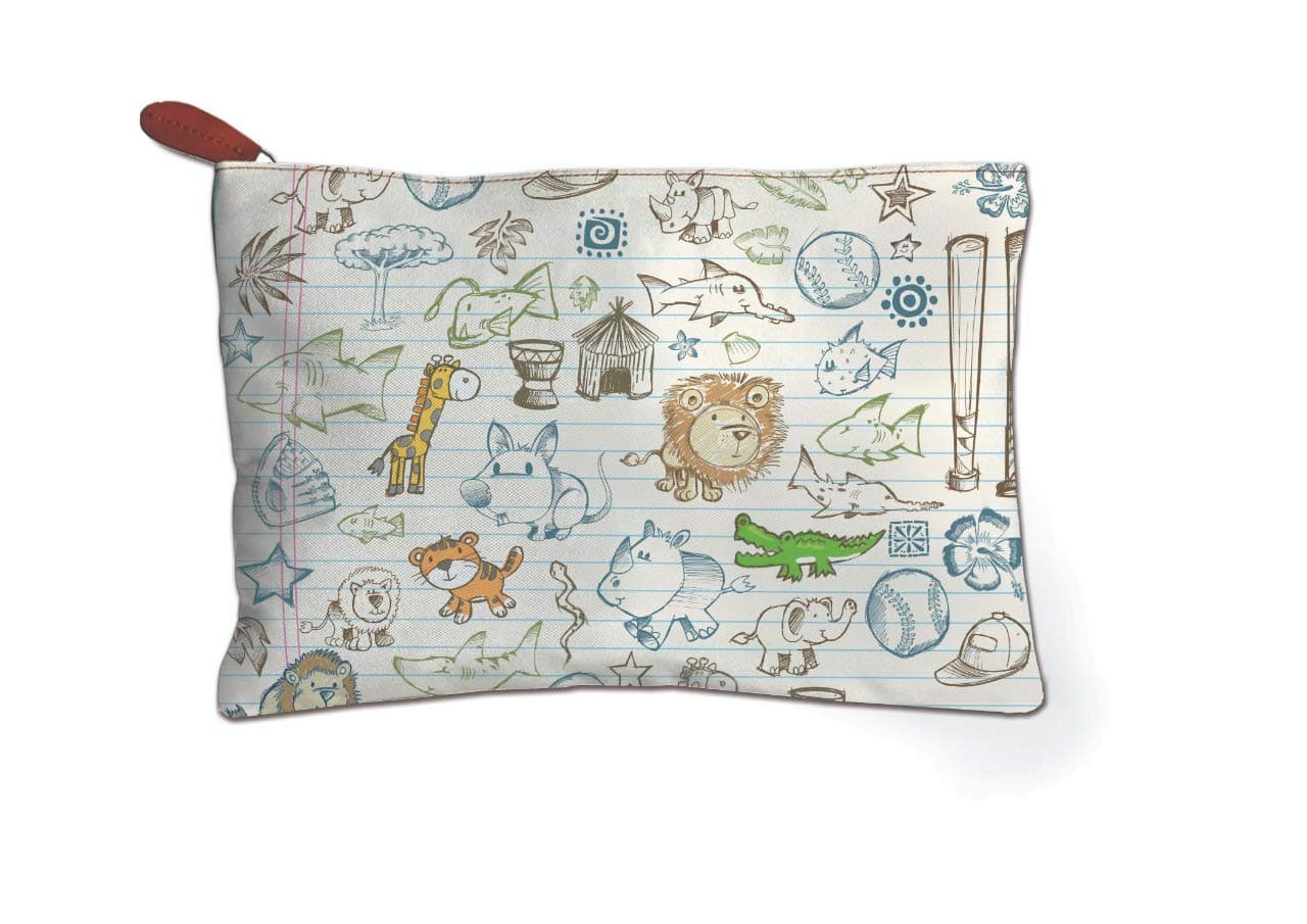 PAPER PLANE DESIGN Animal Print 15 Cms Cosmetic Pouch (M_POUCHNEW009_Again1_Multi Color)