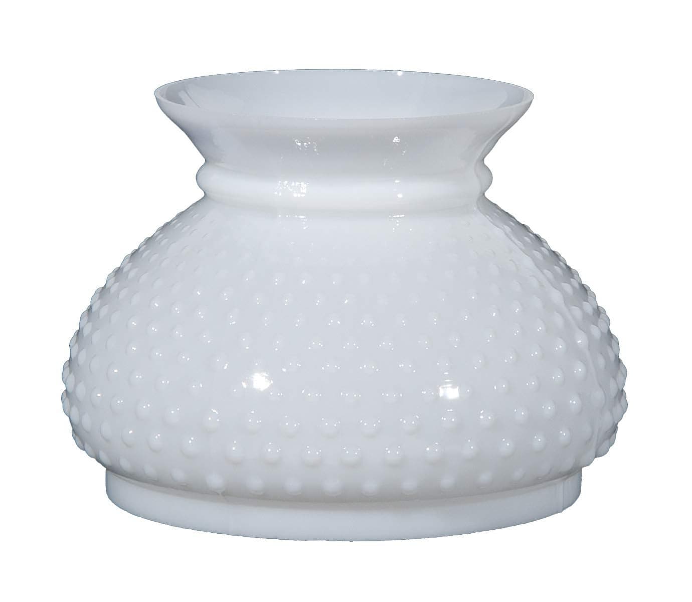 BP Lamp 7 Fitter Cased White Hobnail Shade With Plain Top