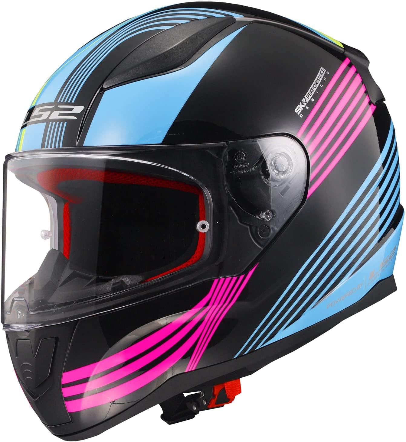 LS2 Helmets Full Face Rapid Rad Street Helmet - Matte Light Blue/Pink (2X-Large)