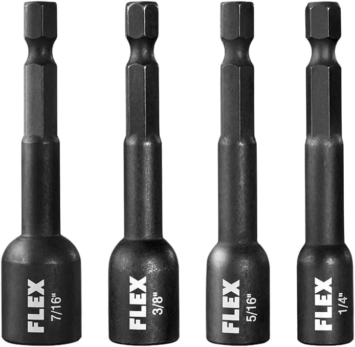 FLEX 2916Inch 4Piece Impact Magnetic Nut Driver Set FAM103014