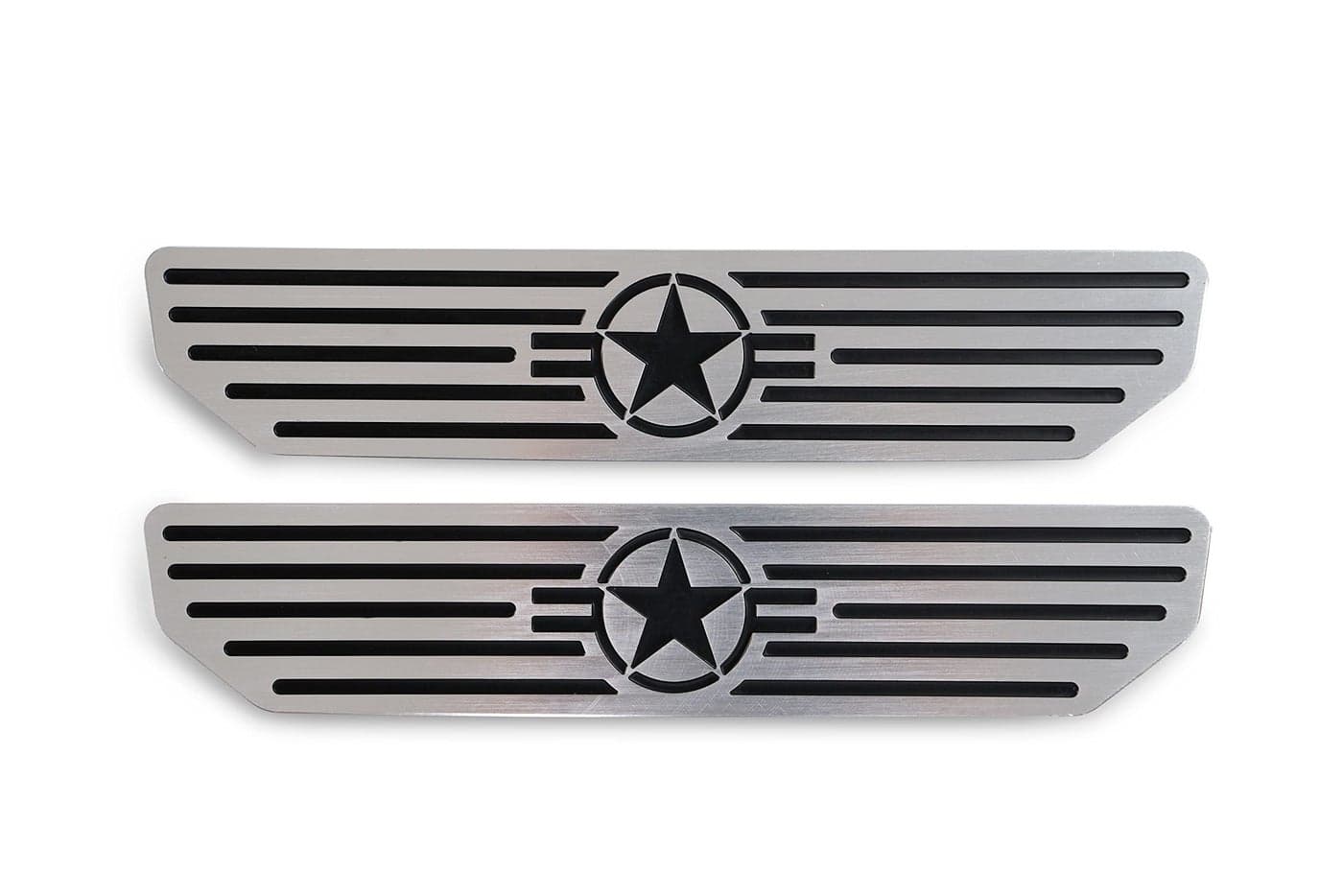 DV8 Offroad Door Sill Plates for 20182025 Wrangler JL and 20202025 Gladiator JT 4Door Models Rear Pair Embossed with Since 1941 Billet Aluminum Construction