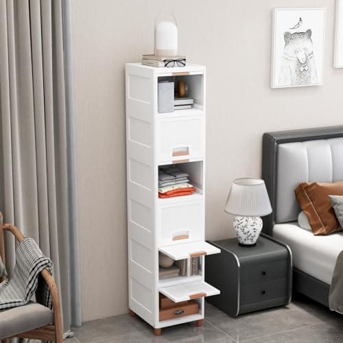 HCN Enterprise 6 Tier Organizer for Clothes Modular Kitchen Storage Rack Wardrobe for Cloth Space Saving Closet for Bedroom Stackable Cabinet Almirah for Living Room (6 Layer)
