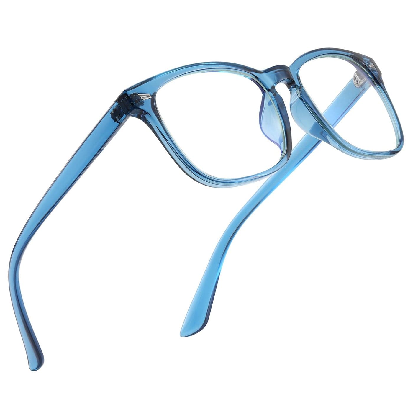 Jectieey Reading Glasses for Women Men Blue Light Blocking UV Filter Computer ReadersAnti Eyestrain EyeglassesTransparent Blue 175X