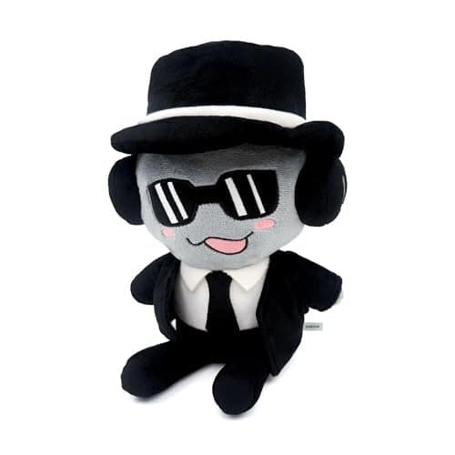Adenzai Forsaken Black Plush Toy Soft Black Character Plush Stuffed Animal Cute Forsaken Game Collectible Plushie Gift for Kids and Gamers