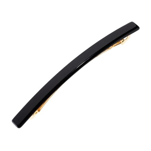 Black Hair Barrette for Women with Thin Hair, Elegant Long & Skinny French Barrette, Strong Hold, Lightweight, Damage-Free Design | France Luxe