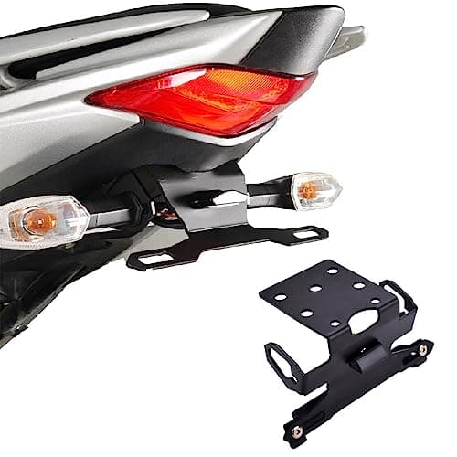 LEDISHUN Motorcycle Tidy Tail Fender Eliminator License Plate Bracket Holder Fit for Suzuki GIXXER SF250/GIXXER 250 150/GIXXER SF150 with LED License Plate Light Compatible with OEM Turn Signal Light