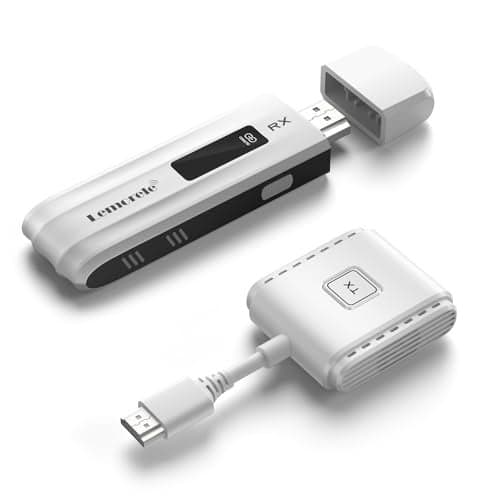 Lemorele Wireless HDMI Transmitter and Receiver Kit (HDMI Version), 2.4/5G WiFi 50M 1080P Full HD, for Transmitting Video and Audio from Laptop/Camcorder/TV Box to HDTV/Projector/Monitor