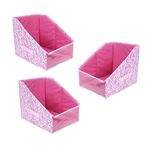 Prettykrafts 3 Pcs Non Woven Shirt Stacker/Cloth Organizer for Storage/Closet & Wardrobe Organizer for Storage/Foldable Shirt Organizer Cloth Storage Box (Purple)