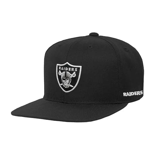NFL Kids Youth Boys 820 Team Color Core Embroidered Primary Logo Adjustable Snapback Hat One Size Fits All Las Vegas Raiders Black