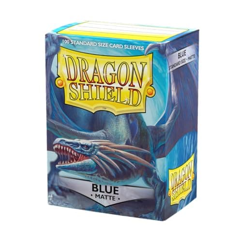 Dragon Shield Standard Size Matte Card Sleeves 100 CT Smooth Tough TCG Sleeves Compatible with Pokemon Flesh Blood One Piece Magic the Gathering Matte Blue
