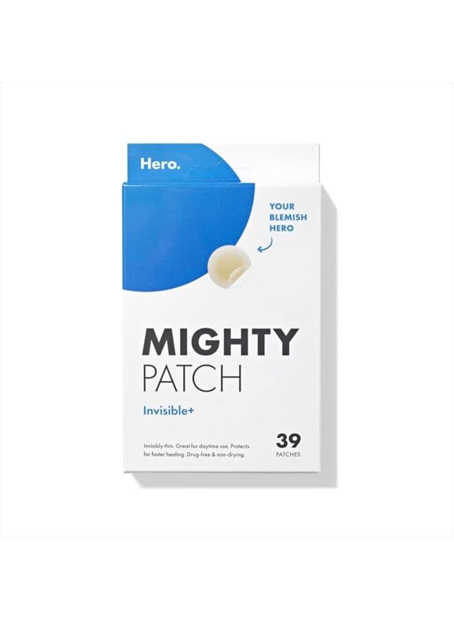 Invisible+ from Hero Cosmetics - Daytime Hydrocolloid Acne Pimple Patches for Covering Zits and Blemishes, Ultra Thin Spot Stickers for Face and Skin, Vegan-friendly and Not Tested on Ani