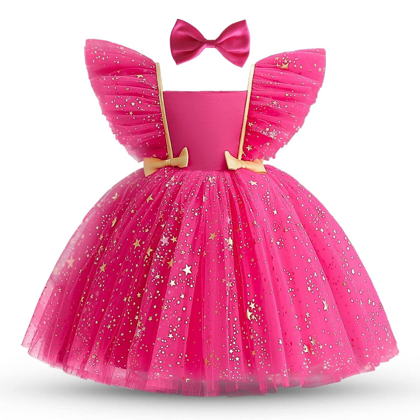 HNXDYY Toddler Girl Dress Baby Princess Lace Birthday Party Dress Tutu Dresses for Toddler Girls 2023C Hot Pink Size120 45 Years