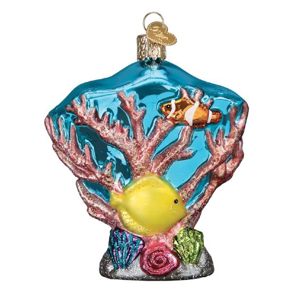 Old World Christmas Ornaments Coral Reef Glass Blown Ornaments for Christmas Tree