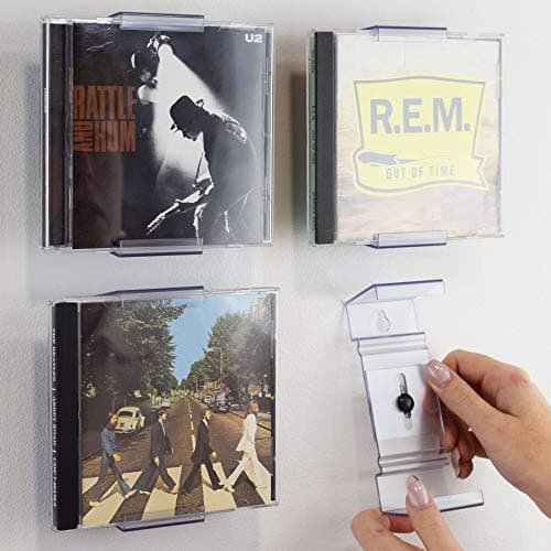 CollectorMount CD Mount 3 Pack Shelf Stand and Wall Mount Display Invisible and Adjustable