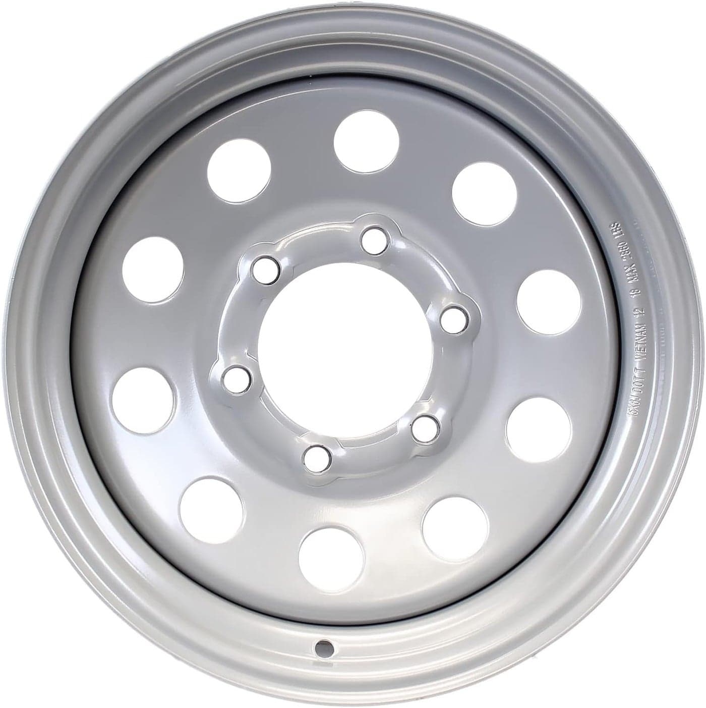 eCustomRim Trailer Wheel Rim 15X6 6 Lug On 5.5 in. Silver Modular 2830 Lb.
