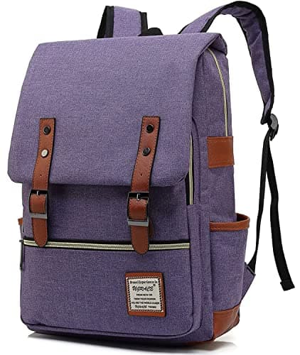 UGRACE Slim Business Laptop Backpack Elegant Casual Daypacks Outdoor Sports Rucksack College Shoulder Bag for Men Women, Tear Resistant Unique Travelling Backpack Fits up to 15.6Inch Laptop in Violet