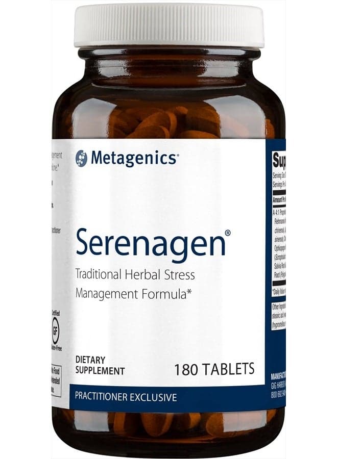 Serenagen, Traditional Herbal Stress Management Formula with Asian Ginseng Root to Help Adjust to Stressful Environmental Challenges - 180 Tablets