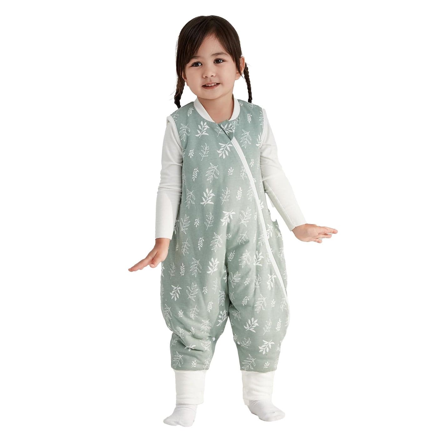Duomiaomiao 15 TOG Toddler Sleep Sack 612 Months 100 Cotton Four Season Side Open Zipper Baby Sleep Sack with Feet Breathable Toddler Wearable Blanket