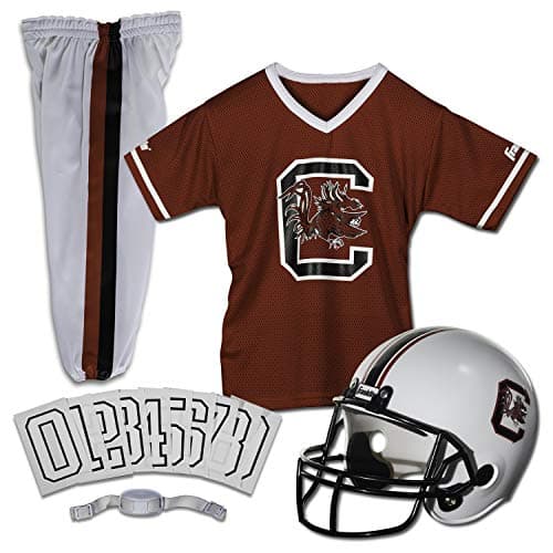 Franklin Sports NCAA South Carolina Gamecocks Kids College Football Uniform Set - Youth Uniform Set - Includes Jersey, Helmet, Pants - Youth Medium