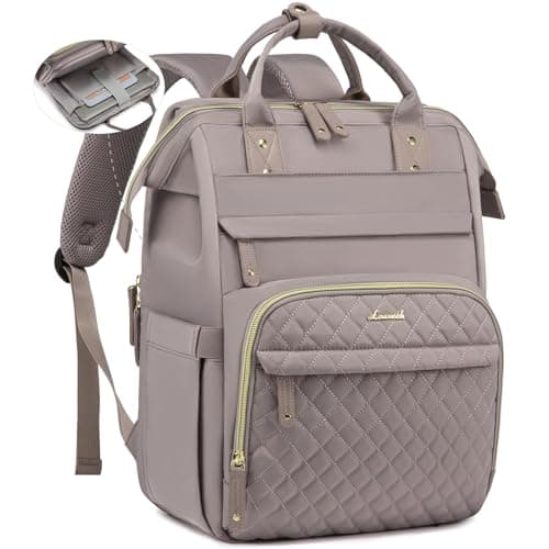 LOVEVOOK Laptop Backpack for Women, 15.6'' Waterproof Nurse Bag Teacher Work Backpack Purse for Women, Travel Computer Backpack for College Office Business Ladies