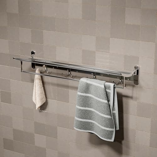 Ruhe® Round Towel Rack | Premium Grade Stainless Steel Round Foldable Towel Rack/Towel Holder/Towel Stand/Bathroom Accessories for Bathroom and Kitchen | (24 Inches-Only Rack)