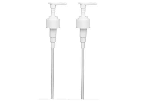 Speak Naturals White Soap and Lotion Pump, Fits Most 32oz Castile Soap Bottles, 28/410 Neck, 5cc Dispensed Per Pump (2 Pack)