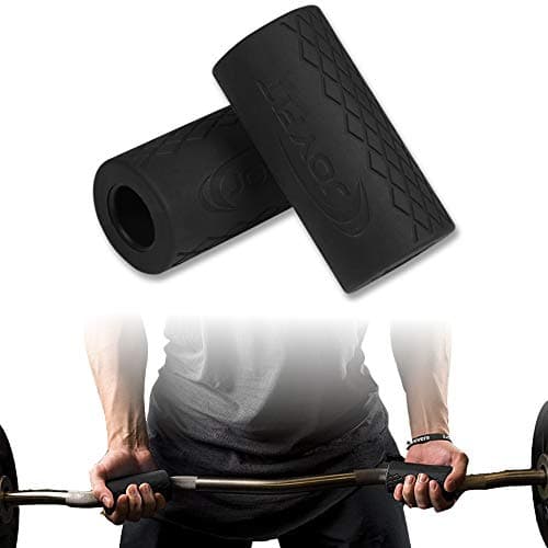 Joyfit Fat Grip for Weightlifting - Non-Slip Pads for Pull-up Bars and Dumbbells, Thick Foam Padded, Muscle Building, High Grip for Men and Women, in Pair (Black)