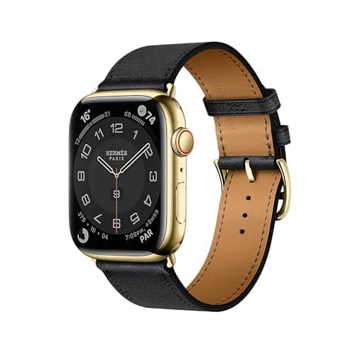DONEGANI LB1 Leather Band for Apple Watch Bands Women Men Se Ultra 2 40mm 44mm 46mm 42mm 45mm 41mm 38mm 49mm Series 11 10 9 8 7 6 5 4 3 iWatch Strap Silicone Black