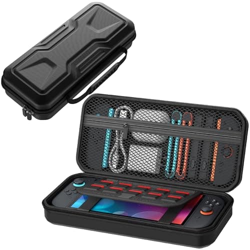 FYOUNG All in One Accessories Case Bundle for Nintendo Switch 2 2025 Portable Carrying Case with Game Card Slots for Travel Storage Black