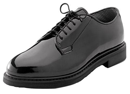 Rothco Uniform Hi-Gloss Oxford Dress Shoe (Black, US Footwear Size System, Adult, Men, Numeric, Wide, 10)