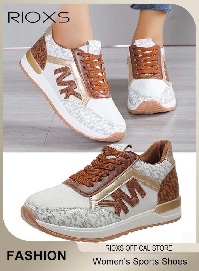 Women's Sports Shoes, Mesh Breathable Platform Sneakers, Casual Jogging Walking Shoes For Running, Ladies Lace Up Platform Sneakers, Trendy Athletic Tennis Shoes, Anti-slip Sneakers For Women, Ladies Athlesiure Shoes