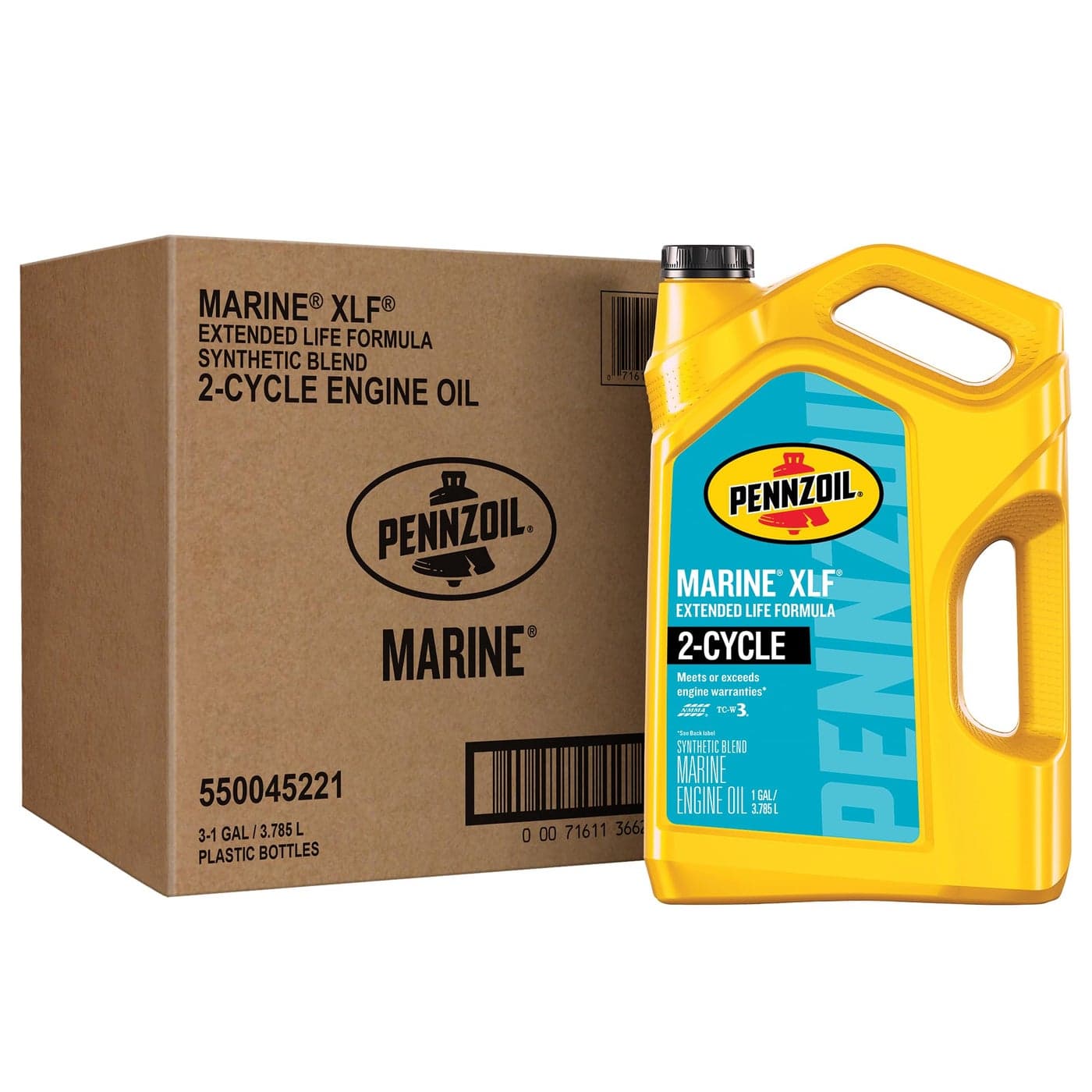 Pennzoil Marine XLF Extended Life Formula Engine Oil 1 Gallon 3Pack