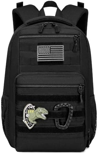 Kids Tactical Backpack Army Molle Bookbag Military Boys Backpack for School Outdoor Camping Black
