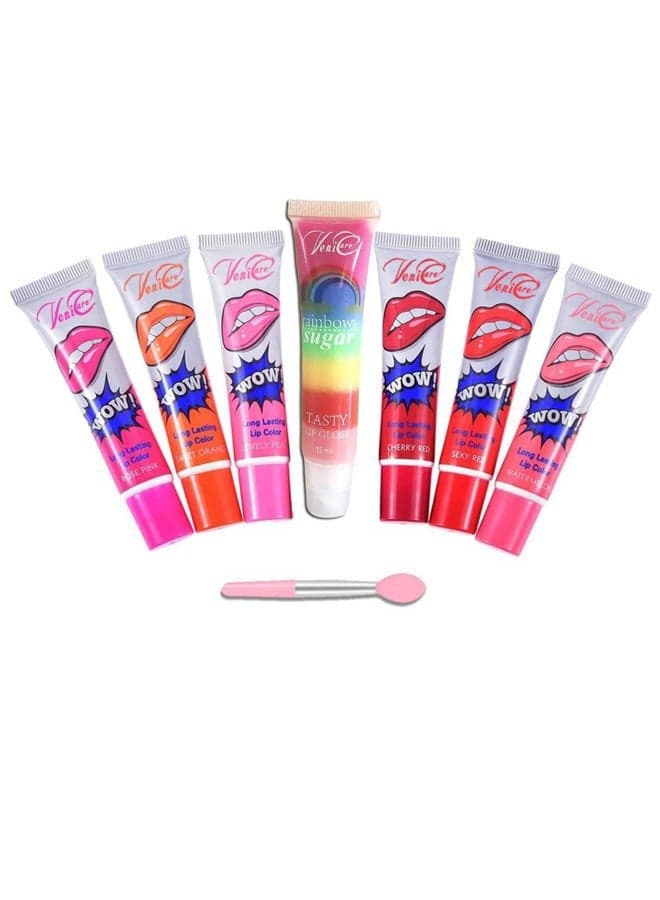 6 Colors Tattoo Magic Color Peel Off Mask Tint Long Lasting Waterproof Lip Gloss